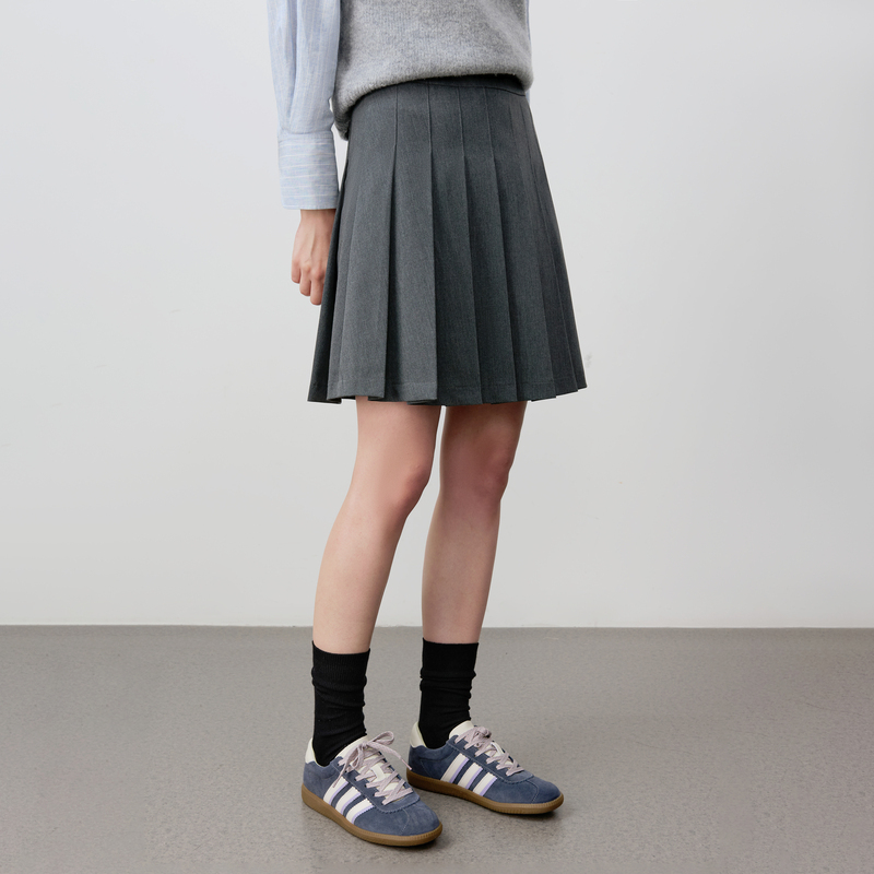 Cleanfit Fashionable Intellectual Style Short Skirt, Celebrity Style Retro A-Line Pleated Skirt