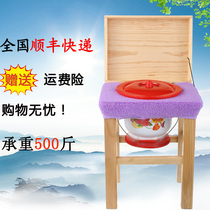 Adult elderly pregnant woman toilet Solid wood spittoon shelf Household toilet stool potty urinal with cover Mobile toilet