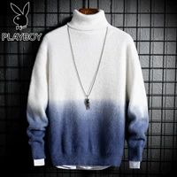 Playboy, демисезонный утепленный свитер, трикотажные джинсы с начесом, коллекция 2022, градиент