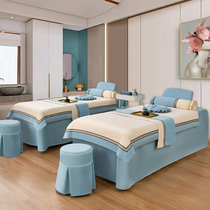 High-end beauty bed cover four pieces of pure cotton European style pure color minimalist open hole bed cover all season universal white pink grey