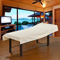 Beauty salon pure cotton satin massage bed single with hole full cotton thickened mill wool anti-oil single waterproof physiotherapy sheet white