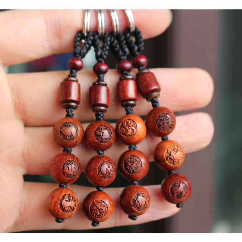 Redwood Twelve Zodiac Signs Three Harmonies and Six Harmonies Keychain Pendant Tiger Horse Dog Pig Rabbit Sheep Monkey Rat Dragon Snake Chicken Cow Redwood Twelve Zodiac Signs Three Harmonies and Six Harmonies Keychain Pendant Tiger Horse Dog Pig Rabbit Sheep Monkey Rat Dragon Snake Chicken Cow