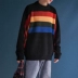 Spore Jun tự chế màu áo len cổ tròn phiên bản nam Hàn Quốc của những mẫu áo crop top đôi mùa thu đông mới ao đôi Cặp đôi áo len