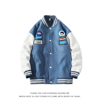 Winter Tide Card Badges Oversize Baseball Suit Men Loose Big Code Thickened Lovers Jacket Korean version Trend jacket