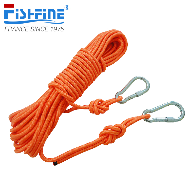 FISHFINE Diving snorkeling Swimming Lifesaving rope Double rope buckle Floating seat belt Outdoor rope 6mm outdoor clothes drying