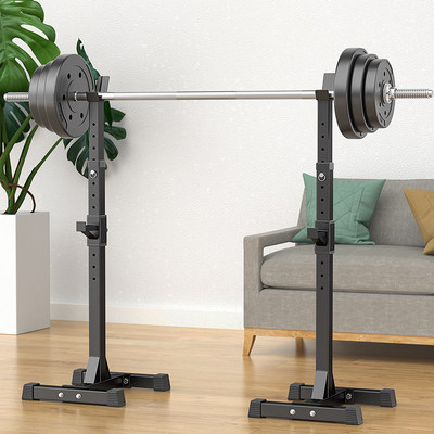 Squat rack home adjustable split barbell rack professional bench press barbell set weightlifting bed fitness equipment