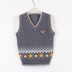 Áo vest bé trai dày đan áo vest bé trai áo len quần áo trẻ em áo len len mùa thu đông 9 mới áo gile cotton mềm mại cho bé Áo ghi lê