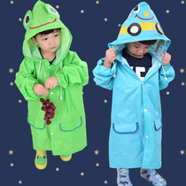 Rainwear cute Child worn by children CUHK Boy Boy 2 Primary school children Qingkura Tervalence waterproof Long 5-6-7 years old