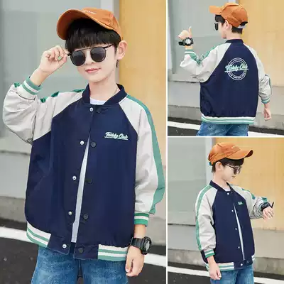 Children's clothing boys autumn jacket boys baseball uniform 2021 new boy western style top jacket big children's sports trend