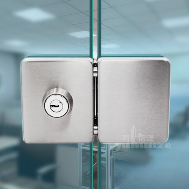 Yuhuaze glass door lock double door double switch square door lock stainless steel glass lock anti-theft door lock door lock