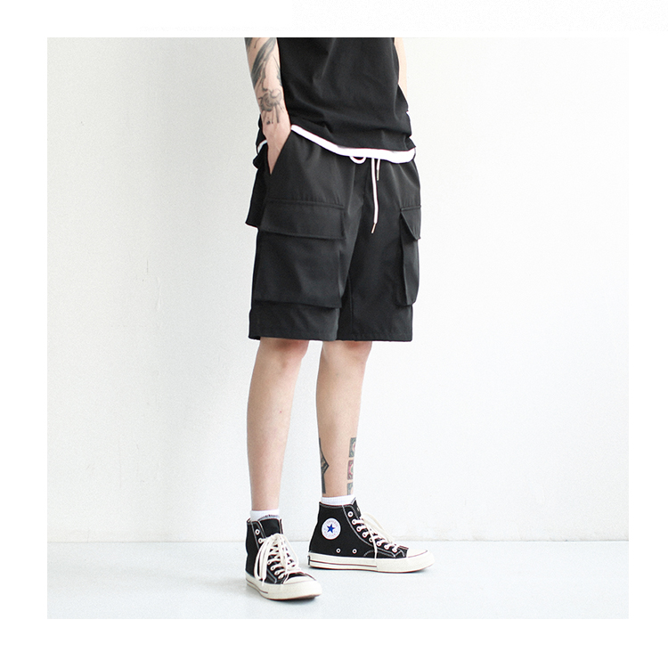 Big Pocket lỏng dụng cụ quần short 5 quần quần âu nam đẹp