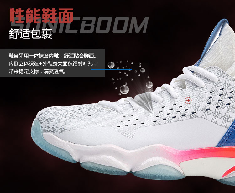 Li Ning 2019 mùa xuân giày cầu lông mới AYZP002 âm thanh bùng nổ 2.0 điểm khởi động vinh quang AYZP001 - Giày cầu lông jordan dior cổ thấp