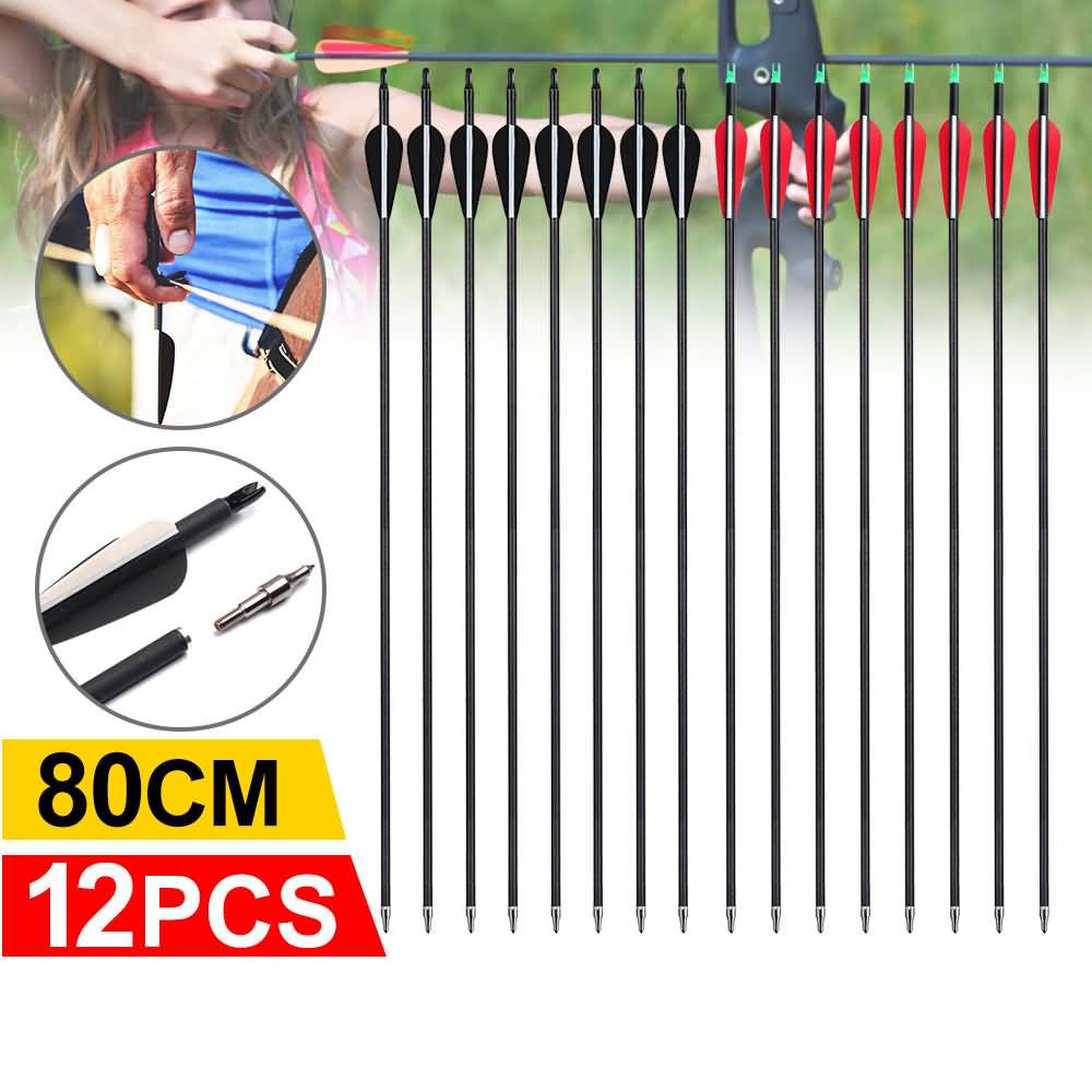 Mixed carbon arrow shooting replaceable target arrow composite long bow general 12 package for Australian shipment
