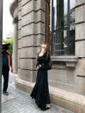 小君君布兰妮 Толстовка, весеннее платье, длинная юбка, крой «рыбий хвост»