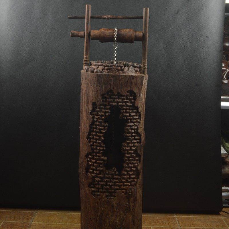 Lao Great Red Acid Branches Wells Wood Sculptures Retro Style Old Windy Red Wood Deadwood Deadwood Hand-carved Office Large Pendulum