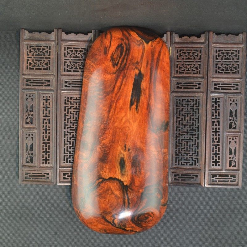 Lao Grand Red Acid Branches Pillow Swing Piece Handicraft Essay to Play Collection Red Wood Old Material to Play Pillow Xia to Honolulu