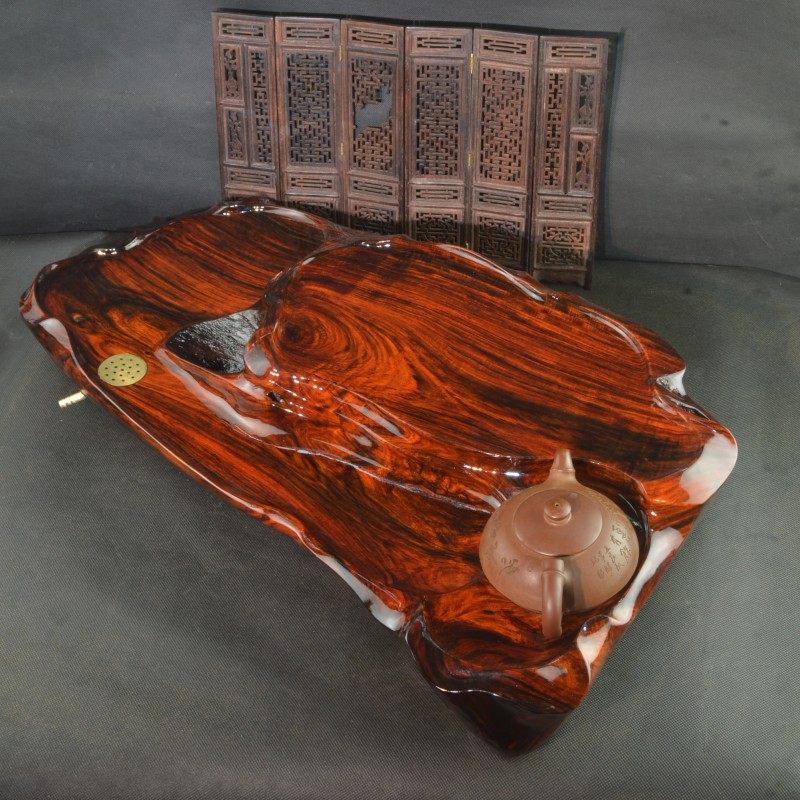 Lao Great Red Acid Branches Chinese Style Retro Root Carved Tea Tray Office Pendulum Pieces Red Wood Pure Hand Engraving Crafts Gift Hem