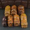 Old stock Vietnamese yellow flower pear leopard Wood Carving Retro Red Wood handmade engraving Wen Play Handlebar Piece Opened with Fragrant Yellow Sandalwood