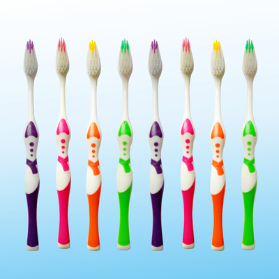 晨友牙刷竹炭细丝软毛成人家庭装牙刷10支