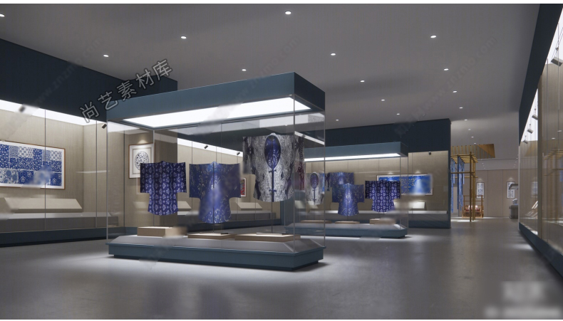 图片[17]-现代扎染店铺染布坊印染舍染布刺绣文旅印染店SU模型纺织车蜡染SU-cg男孩