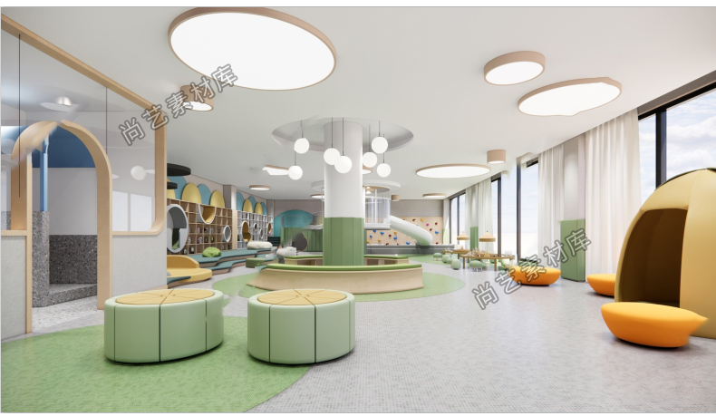图片[14]-儿童房娱乐室SU模型儿童玩具房儿童活动室幼儿园活动室SU草图大师-cg男孩