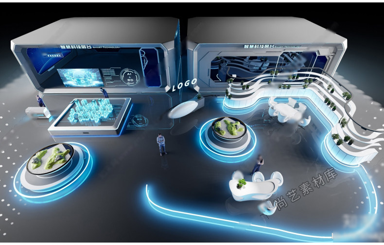 图片[3]-现代科技展览馆展厅SU模型企业数字化展馆体验店草图大师SU模型-cg男孩