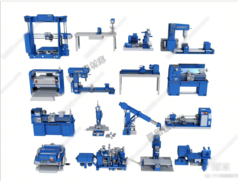 图片[9]-现代数控机床SU模型车床机床设备工业设备铣床刨床钻床SU草图大师-cg男孩