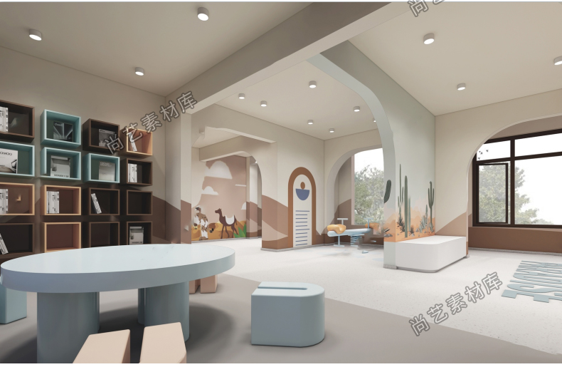 图片[7]-儿童房娱乐室SU模型儿童玩具房儿童活动室幼儿园活动室SU草图大师-cg男孩