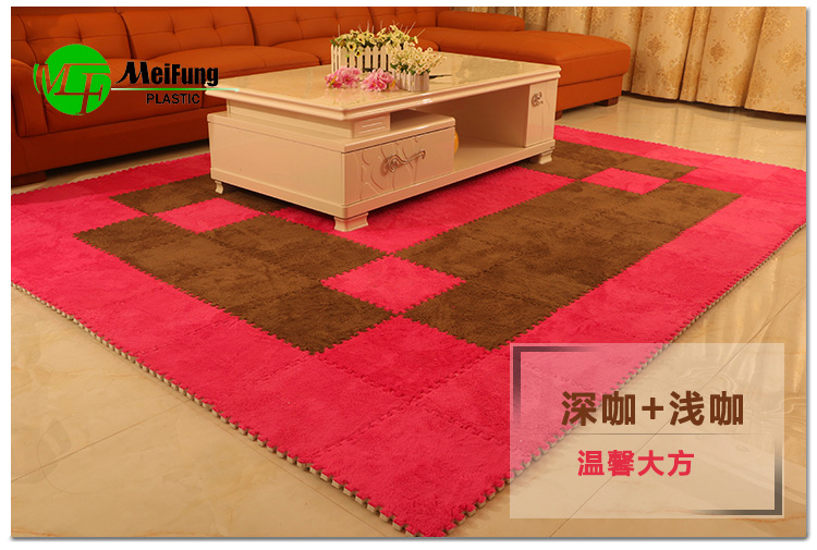 ins khâu màu đỏ ròng văn phòng nhà thảm phòng ngủ thảm vuông thảm thảm tatami đáng yêu - Thảm thảm nhà