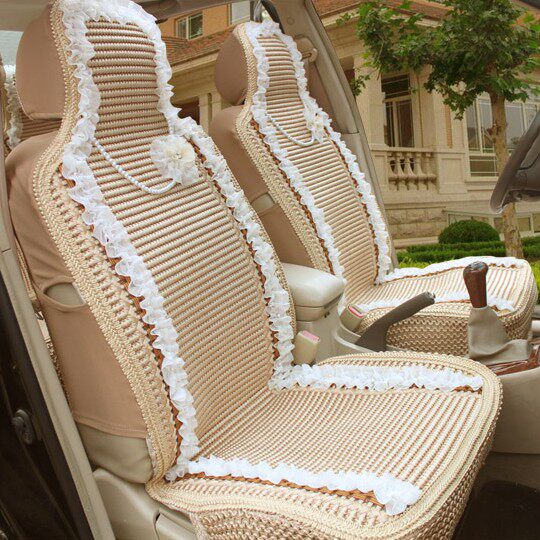 Korean hand-woven women's car cushion four seasons universal lace Summer all-inclusive princess ice silk cushion four seasons cushion