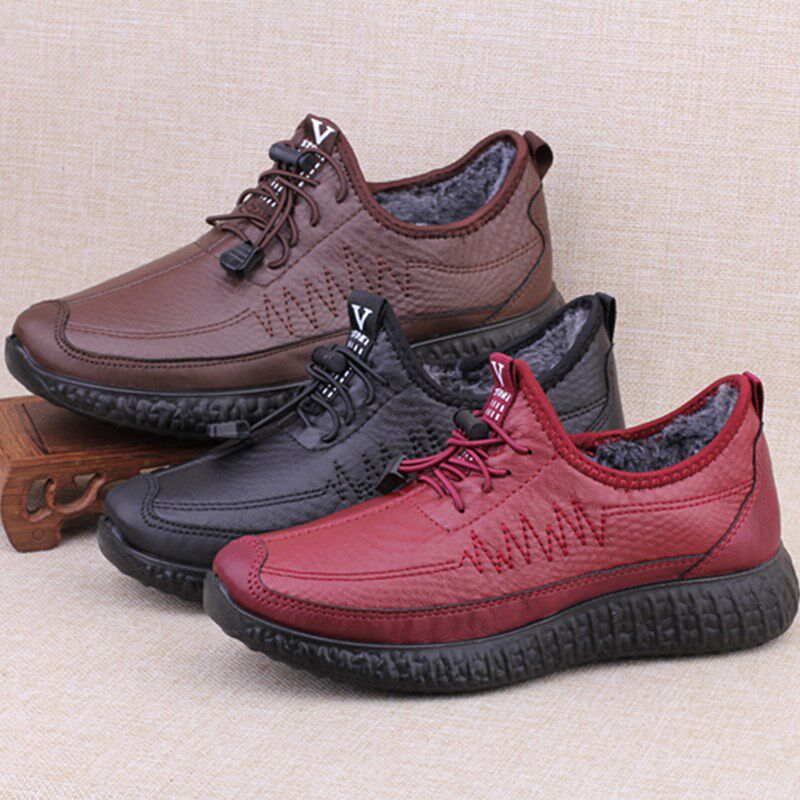 Old Beijing cloth shoes men's cotton shoes winter plus velvet warm dad shoes light soft bottom one pedal large size shoes men 4546