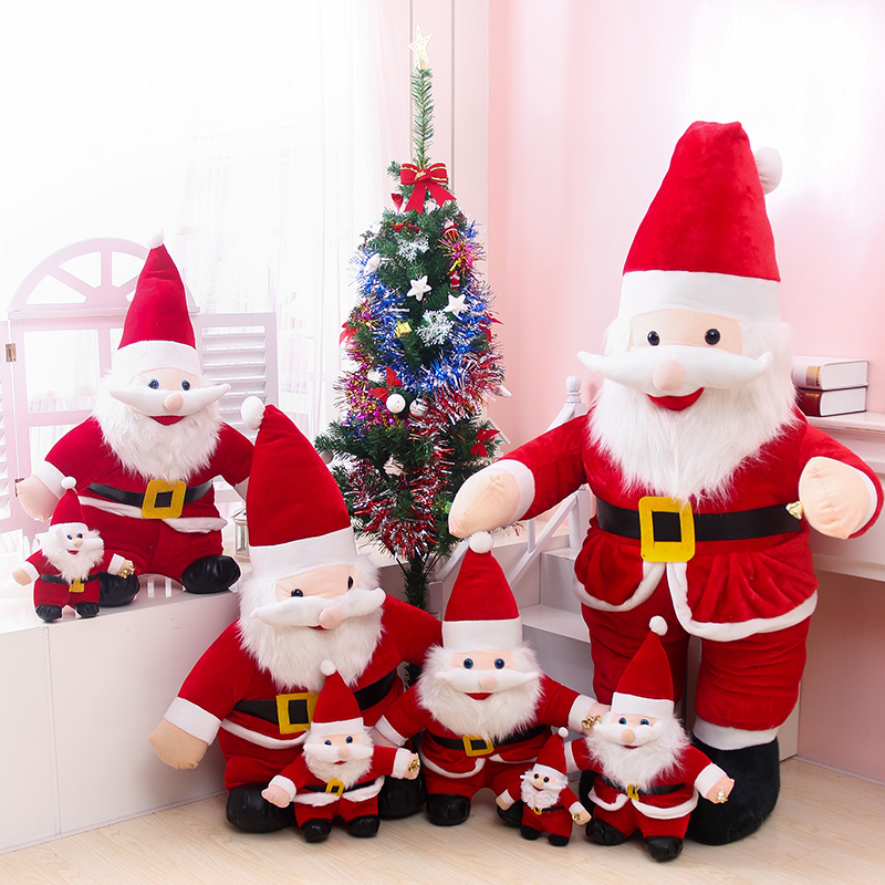 Santa Claus Doll Large Christmas Ornament Plush Toy Doll Ragdoll Girls Birthday Gift