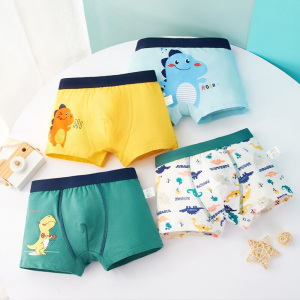 【抱团熊】中大童平角全棉内裤4条