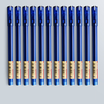 中性笔笔芯0.5蓝色学生考试专用12支