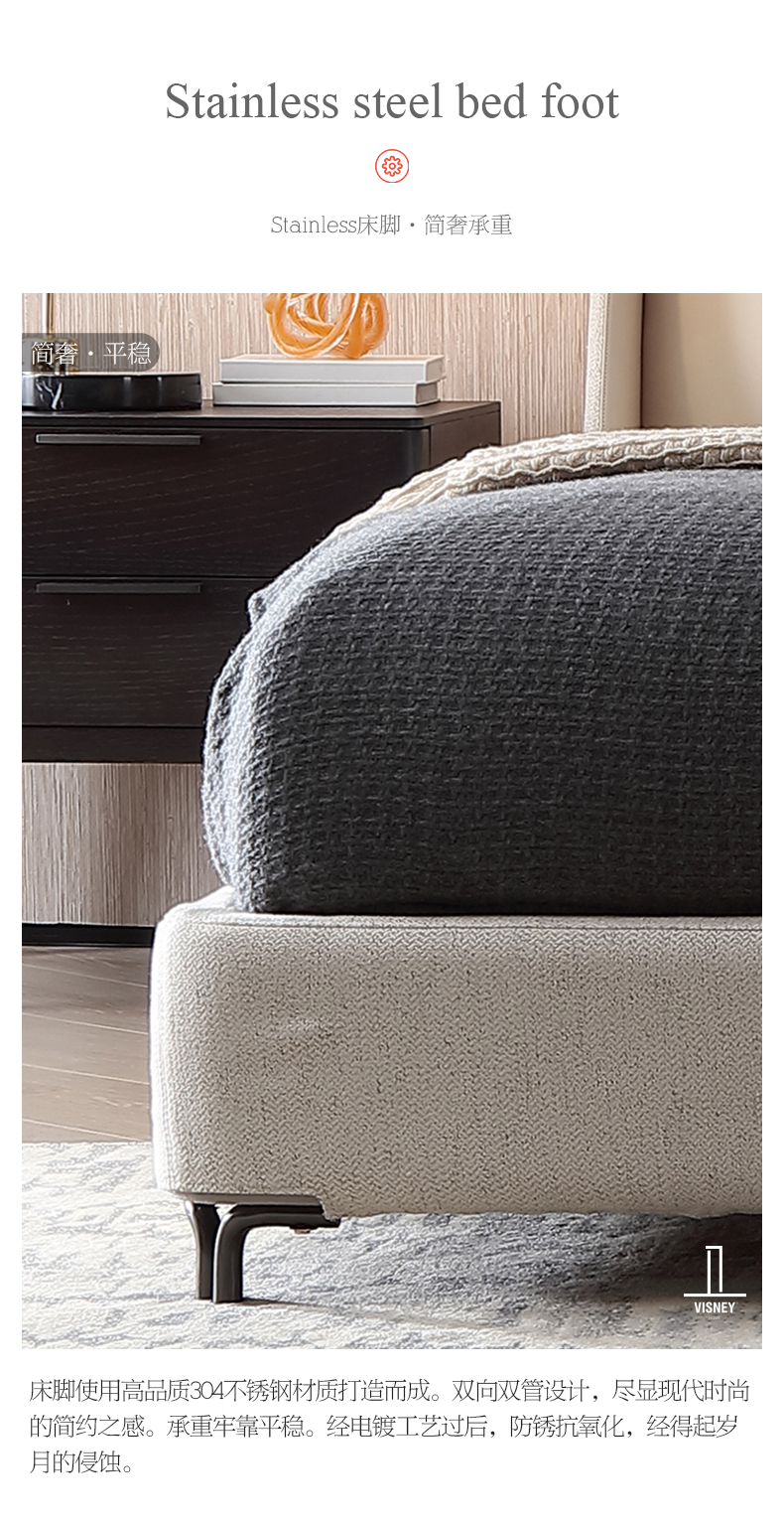 Jill lý do Ý da master bedroom giường gỗ nhỏ gọn giường da giường đôi giường 1,8 m hôn nhân YS mới - Giường mẫu giường hộp