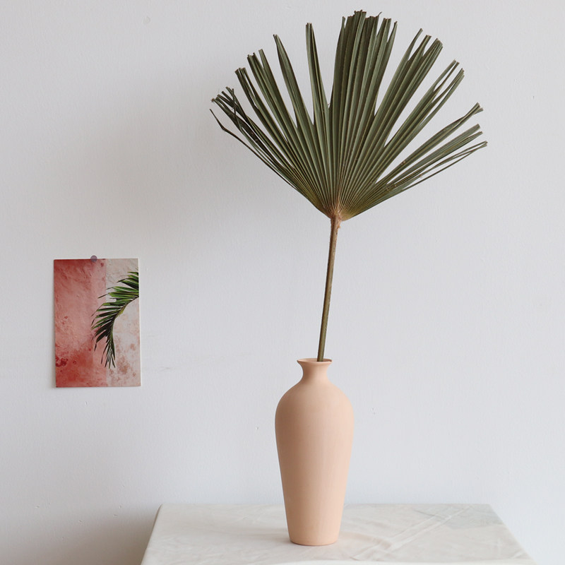 WULIHOME sunflower fan leaf Pleau banana leaf dried flower meat pink pottery vase matching living room shop placement