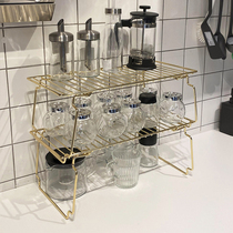 WULIHHOME GOLDEN MULTIFUNCTION KITCHEN FOLDING METAL RACK MULTILAYER SUPERIMPOSED CONTAINING SHELF CLOAKROOM INSIDE FINISHING