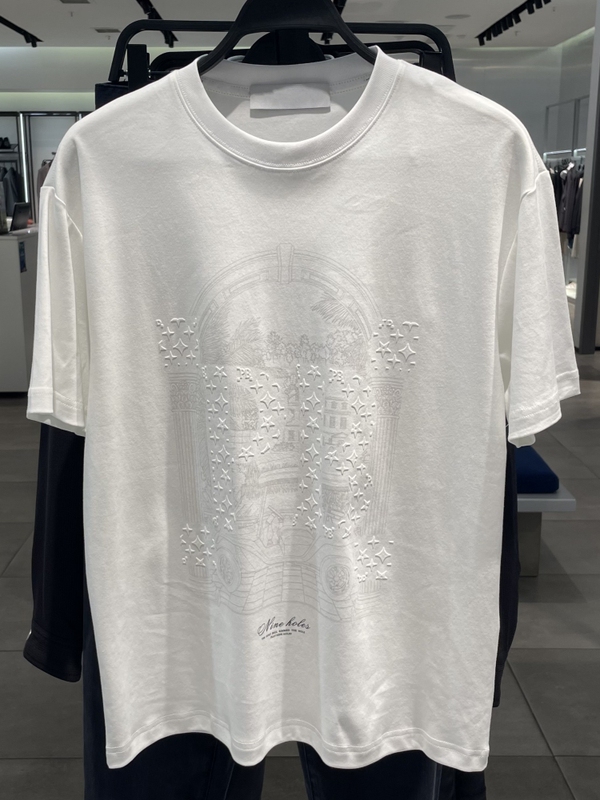 Pure Cotton Short-Sleeved T-Shirt for Men, Trendy Brand, Summer Round Neck Letter Print, Casual, Fashionable and Handsome White Knitwear for Couples