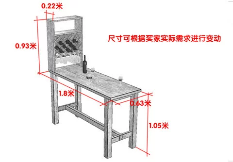 Rắn thanh gỗ thanh phong cách mộc mạc độc đáo cá tính thời trang thiết kế sinh thái ban đầu tinh khiết kết hợp đồ gỗ - Bàn / Bàn bàn gỗ uống trà