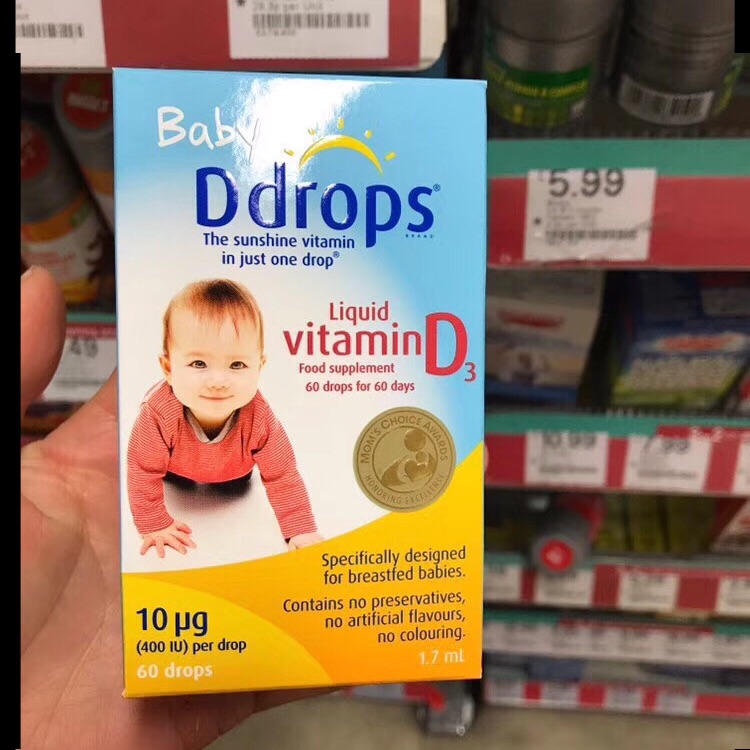 2024 Spot British version of Baby Ddrops D3 Baby vitamin drops Ddrops calcium VD3 60 drops