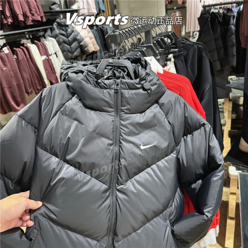 Authentic Nike Long down Jacket for Women over the Knee 2025 Autumn and Winter Sports Thickened Coat Cotton Jacket Hv5237-010 Authentic Nike Long down Jacket for Women over the Knee 2025 Autumn and Winter Sports Thickened Coat Cotton Jacket Hv5237-010