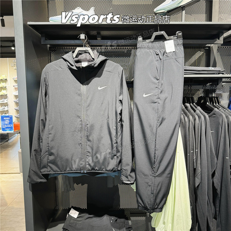 Authentic Nike Sports Suit for Men, New Autumn Style, Fleece-Lined, Warm Hooded Jacket Io9196 Io9193-010 Authentic Nike Sports Suit for Men, New Autumn Style, Fleece-Lined, Warm Hooded Jacket Io9196 Io9193-010