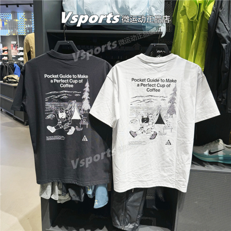 Nike T-Shirt Men's 2025 Summer New Round Neck Sports Outdoor Loose Retro Short-Sleeved If0371-010-121