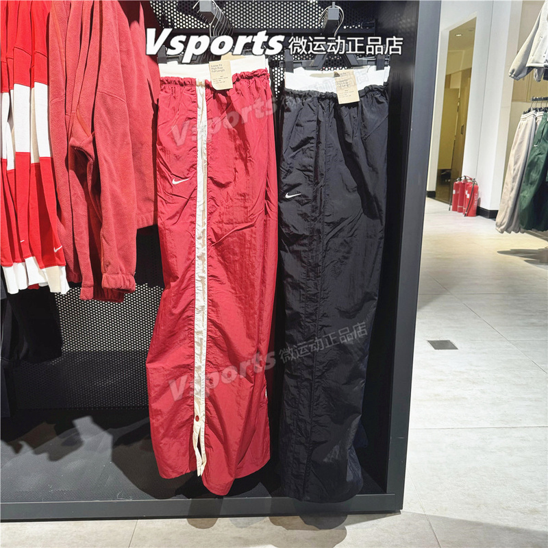 Nike Women's Sports Pants 2026 New Quick-Drying Nylon Woven Loose Comfortable Straight-Leg Pants If0335-613