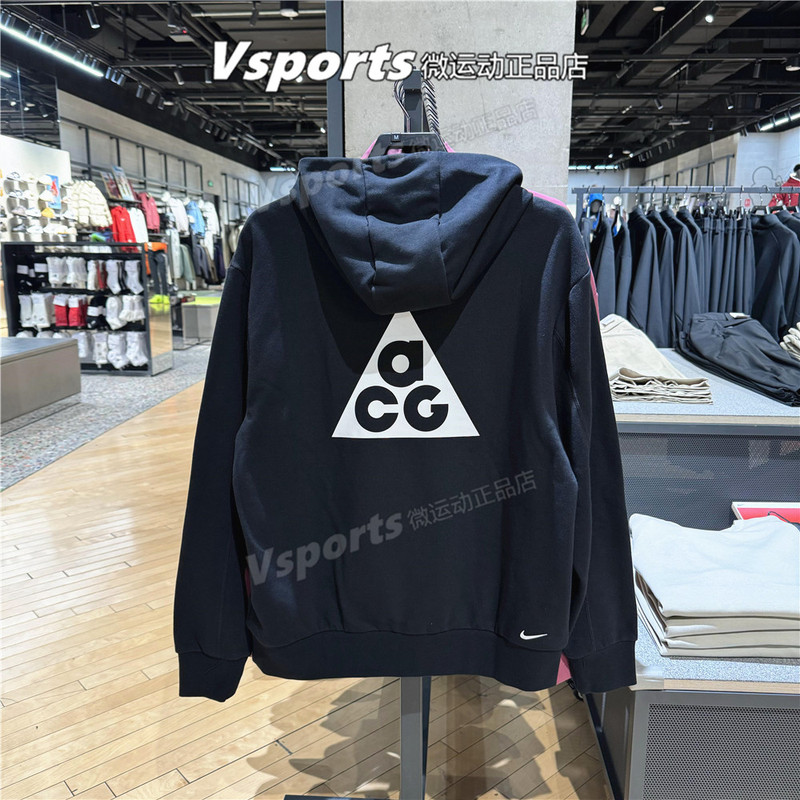 Authentic Acg Nike Sweatshirt for Men 2026 Spring New Style Sports Loose Printed Hooded Pullover Io9668-010