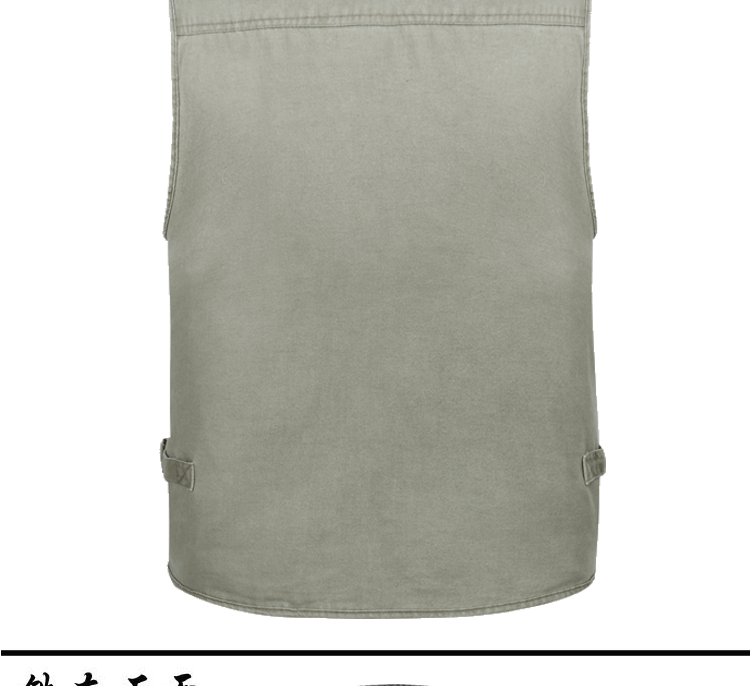 Áo vest nam ngoài trời cho người trung niên và người già mùa xuân và mùa thu bằng vải cotton cộng với phân bón XL cha nhiều túi mỡ vai thời trang big size