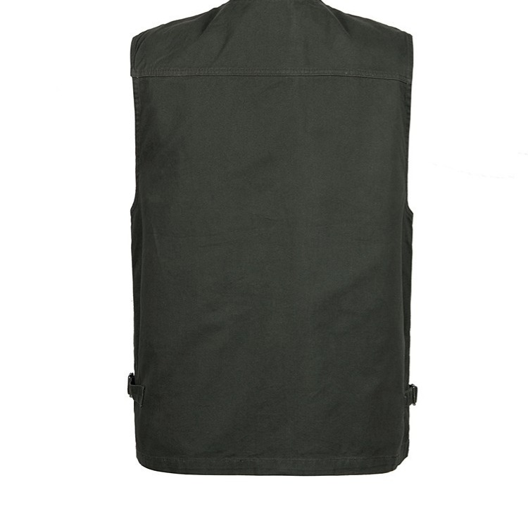 Người đàn ông trung niên vest mùa xuân và mùa thu người mẫu tăng vest bông vest vai ngoài trời câu cá giải trí nhiều túi vest cha các loại áo ba lỗ nam