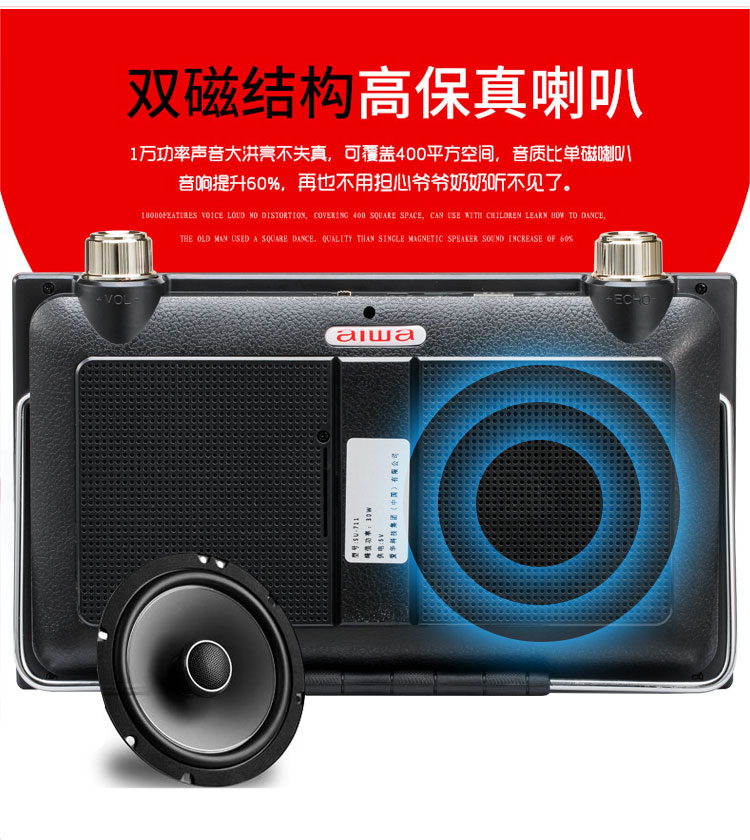 Máy phát video độ phân giải cao Aihua SU-711 7,8 inch, rạp hát cổ, máy hát, nhảy vuông, radio kiểu cũ - Trình phát TV thông minh giá máy chiếu