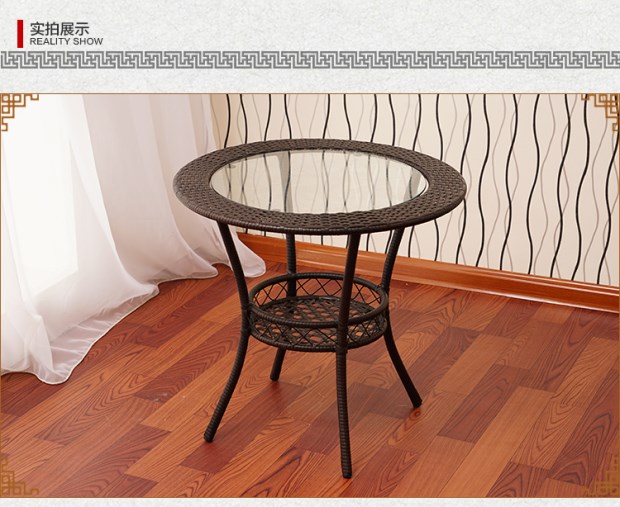 Bàn ghế ban công thời trang sáng tạo nội thất mây bàn trà cửa hàng bàn ghế clubhouse khách sạn khách sạn wicker ghế ba mảnh - Bàn ghế ngoài trời / sân ghế ban công chung cư