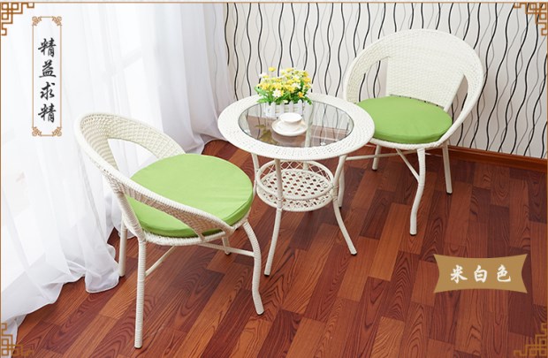 Bàn ghế ban công thời trang sáng tạo nội thất mây bàn trà cửa hàng bàn ghế clubhouse khách sạn khách sạn wicker ghế ba mảnh - Bàn ghế ngoài trời / sân ghế ban công chung cư